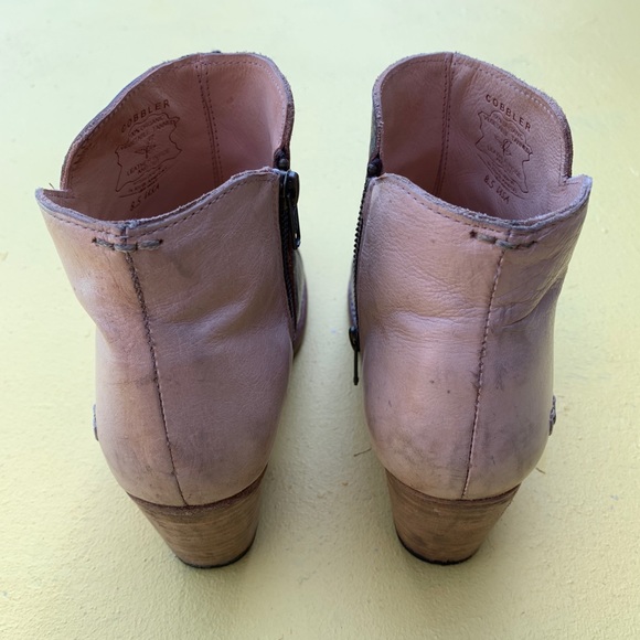 BED STU Isla two toned leather ankle booties boots heels 8.5 distressed - Picture 7 of 12